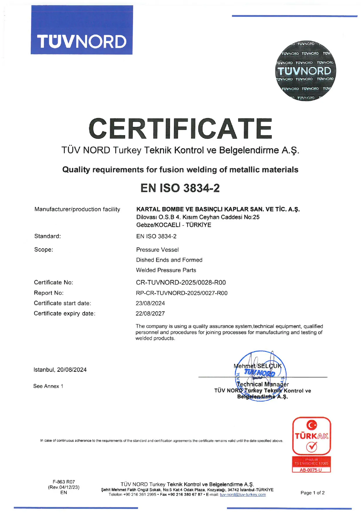 Certificate 7
